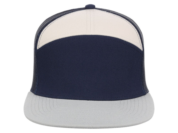 Crowns by Lids Birdie 7-Panel Trucker - Navy/Light Blue/Ivory