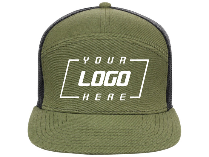 Crowns by Lids Birdie 7-Panel Trucker - Olive/Black