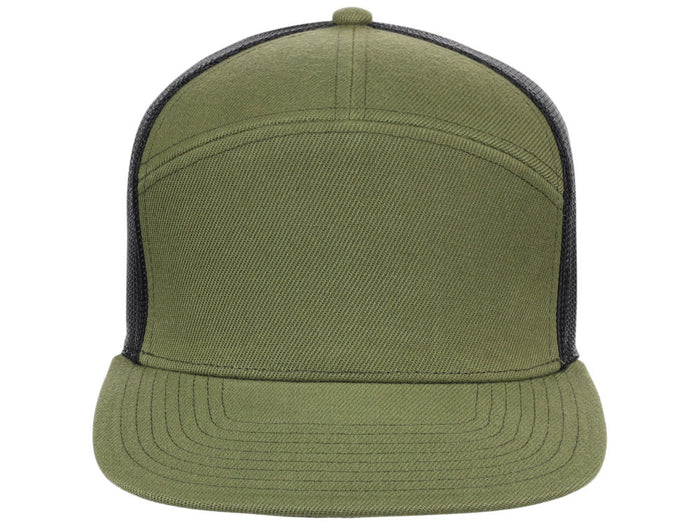 Crowns by Lids Birdie 7-Panel Trucker - Olive/Black