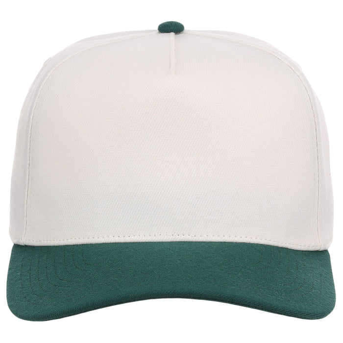 Crowns By Lids Hook Shot 2-Tone A-Frame Cap - Ivory/Dark Green