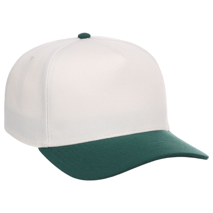 Crowns By Lids Hook Shot 2-Tone A-Frame Cap - Ivory/Dark Green