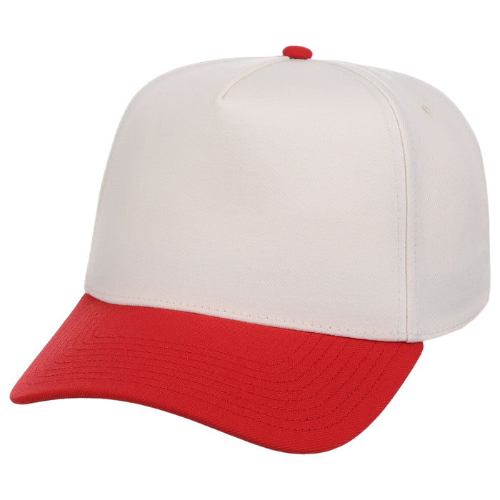 Crowns By Lids Hook Shot 2-Tone A-Frame Cap - Ivory/Red
