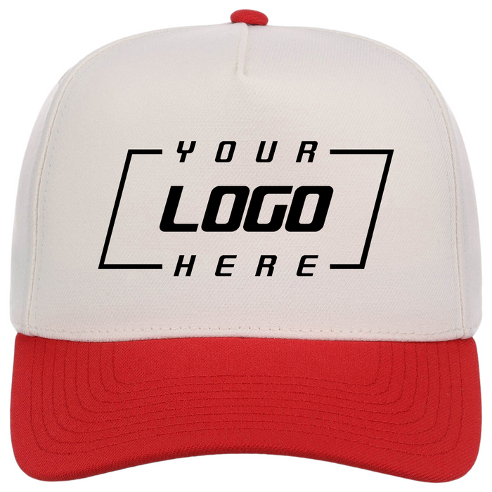 Crowns By Lids Hook Shot 2-Tone A-Frame Cap - Ivory/Red