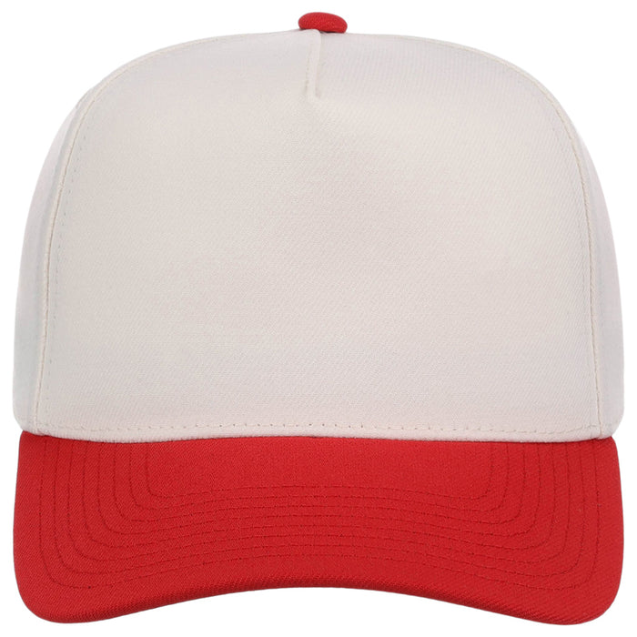 Crowns By Lids Hook Shot 2-Tone A-Frame Cap - Ivory/Red