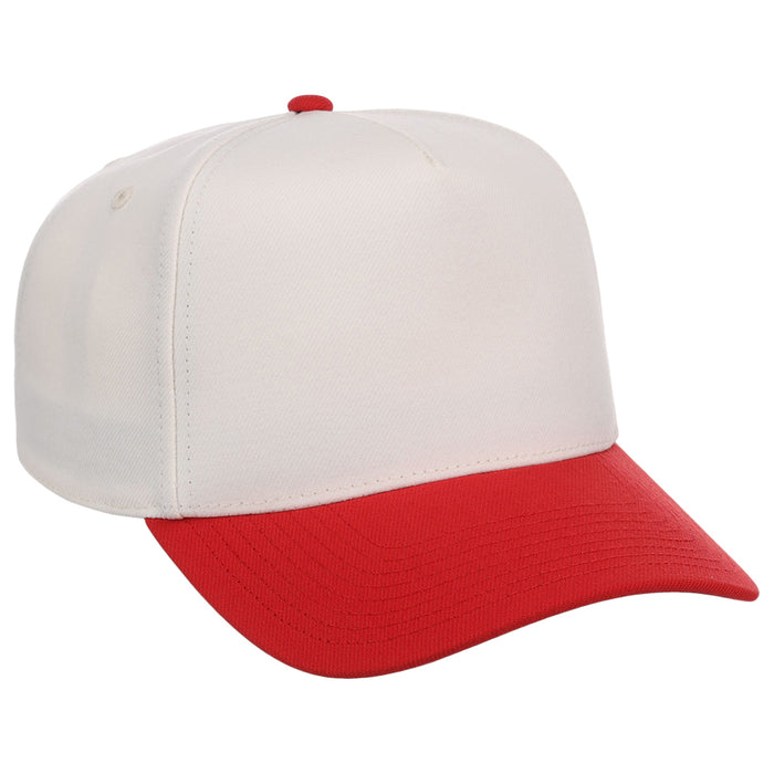 Crowns By Lids Hook Shot 2-Tone A-Frame Cap - Ivory/Red