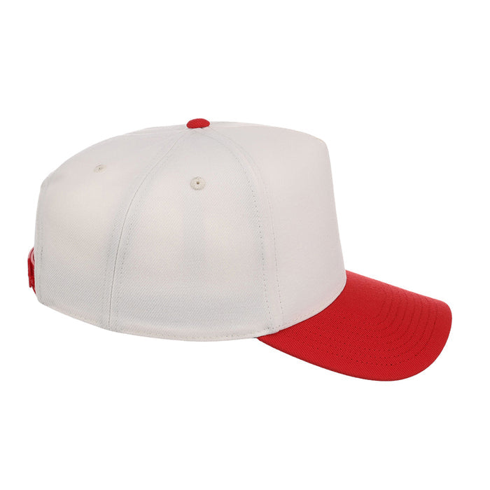 Crowns By Lids Hook Shot 2-Tone A-Frame Cap - Ivory/Red