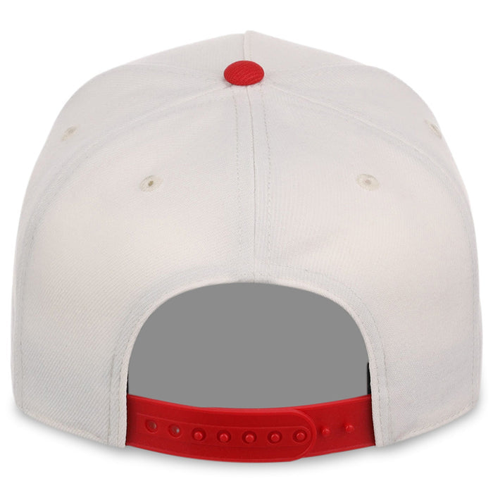 Crowns By Lids Hook Shot 2-Tone A-Frame Cap - Ivory/Red