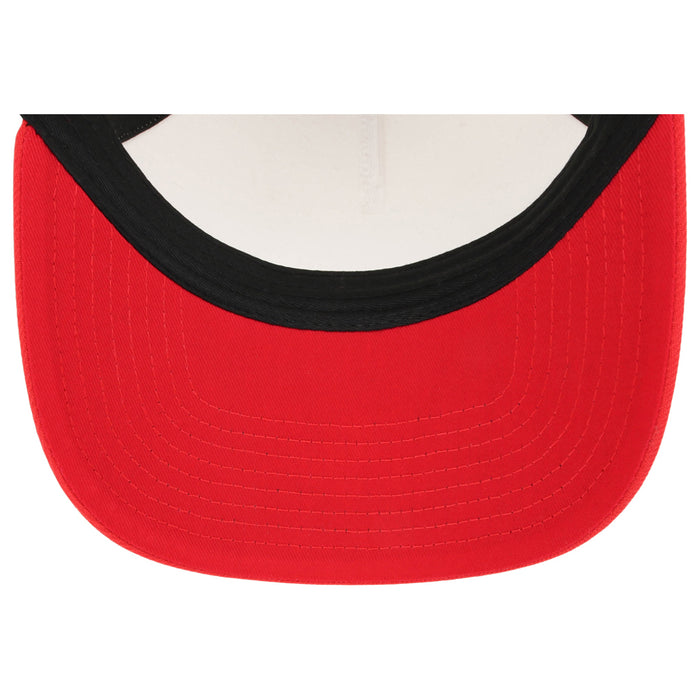 Crowns By Lids Hook Shot 2-Tone A-Frame Cap - Ivory/Red
