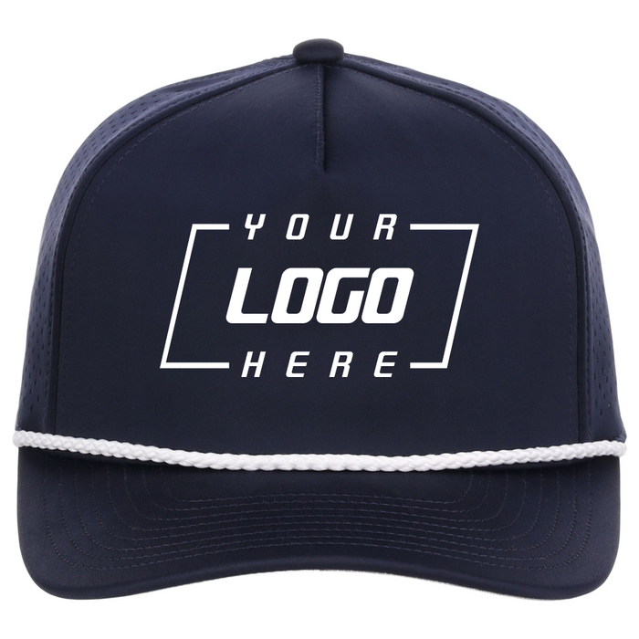 Crowns By Lids Rope 5-Panel Tech Cap - Navy