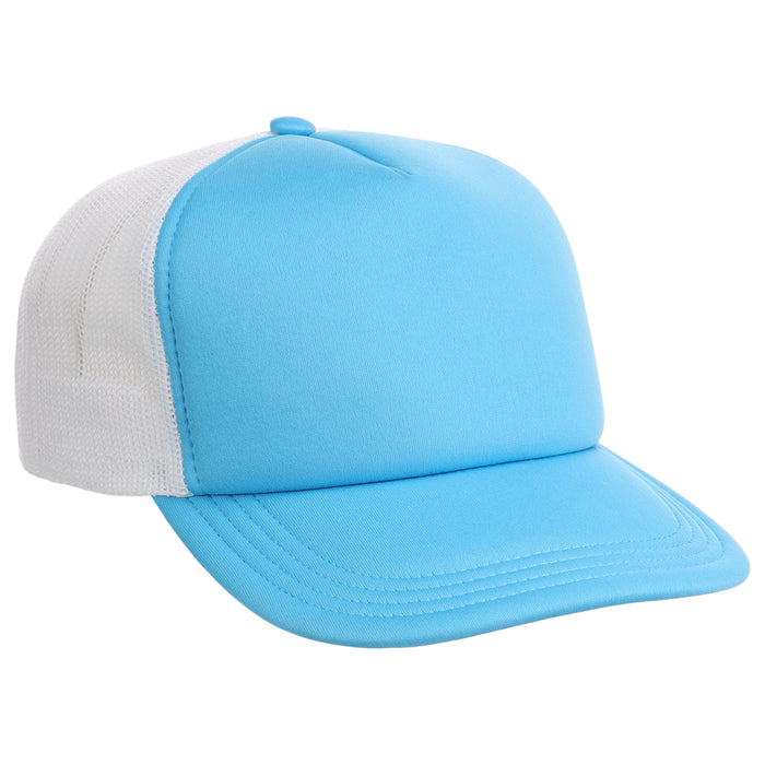Crowns By Lids Screen Foam Trucker Cap - White/Light Blue