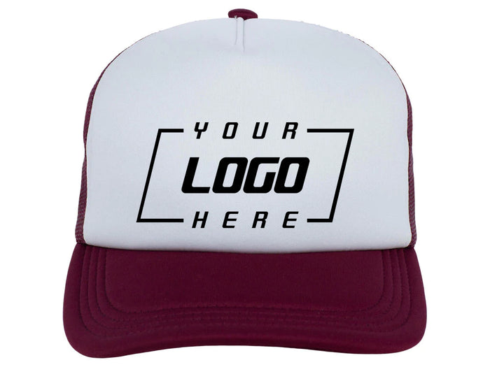 Crowns By Lids Screen Foam Trucker Cap - White/Maroon