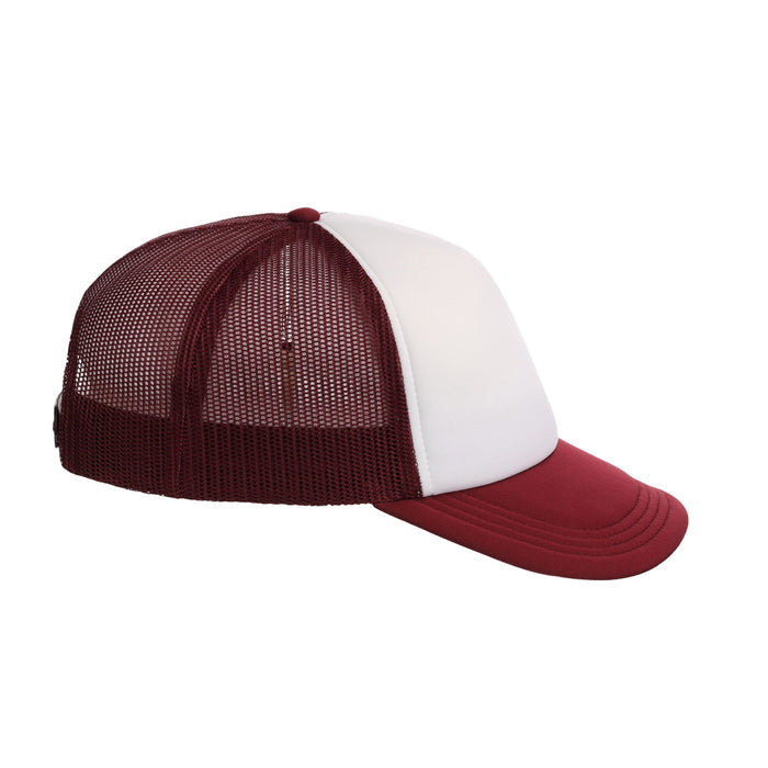 Crowns By Lids Screen Foam Trucker Cap - White/Maroon