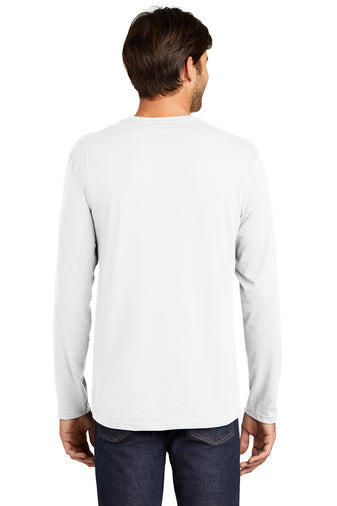 District Perfect Weight Long Sleeve Unisex Tee - Bright White