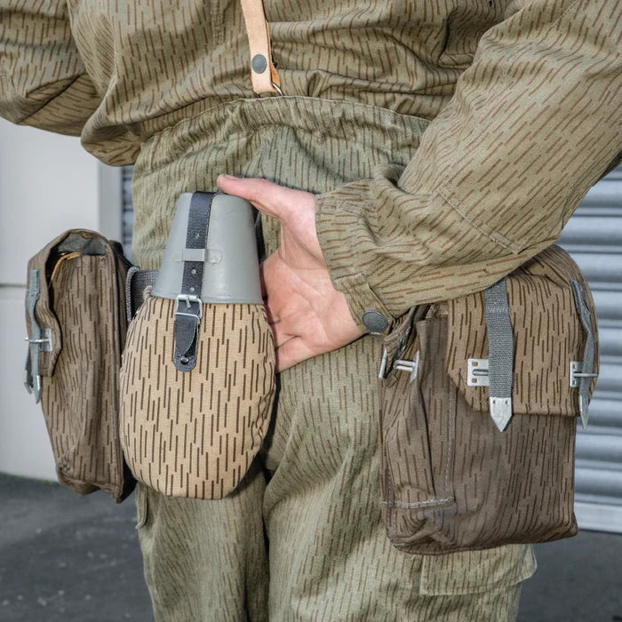 East German Rain Camo Canteen Set - East German Army Surplus - Canteens & Bottles