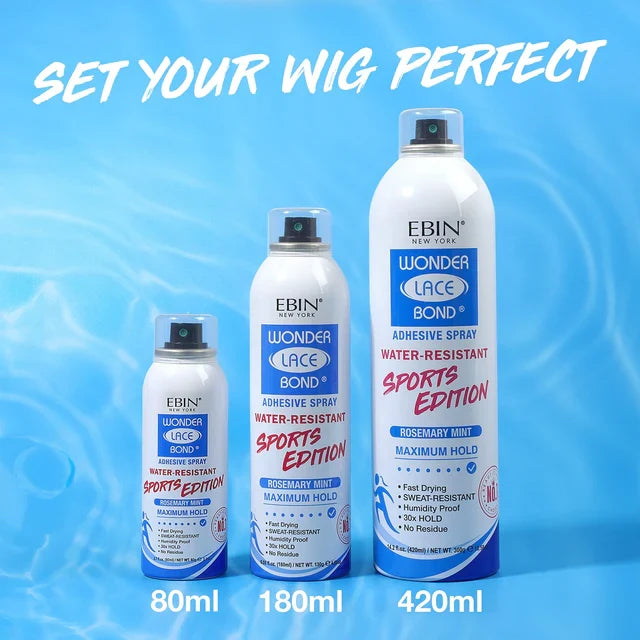 Ebin Wonder Lace Bond Adhesive Spray Sports Edition  - 3 SIZE - Palms Fashion Inc.