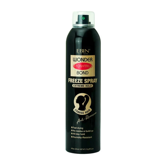 Ebin Wonder Ponytail Bond Freeze Spray 245ml - Extreme Hold - Palms Fashion Inc.