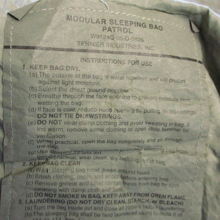 ECWS Patrol Sleeping bag - US Army Surplus - Sleeping Bags
