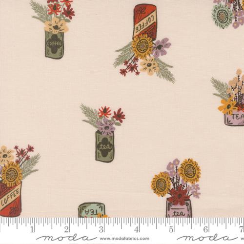 Eggshell- Flower Jars- Windfall- Fat Quarter
