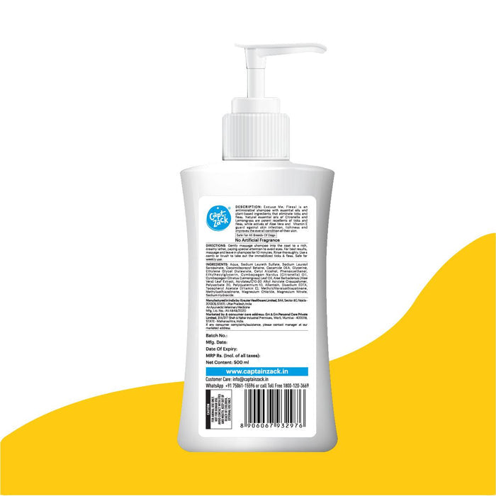 Excuse Me, Fleas! Shampoo 500ml - Captain Zack