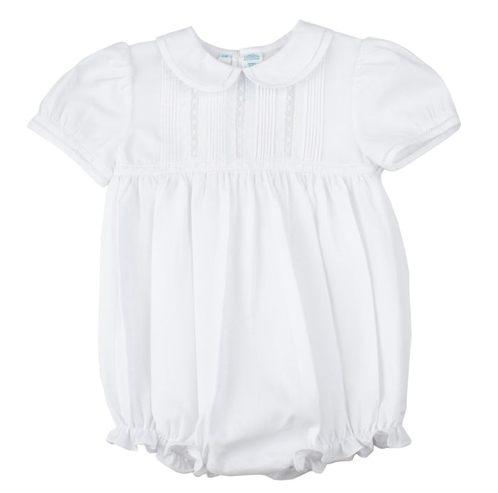 Feltman White Pintuck/Lace Girl Bubble