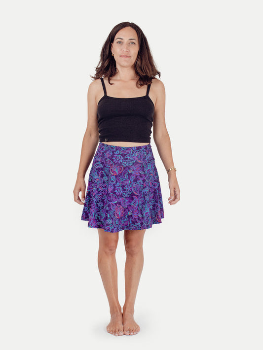 Festival Skorts | Blue Paisley-Image 1