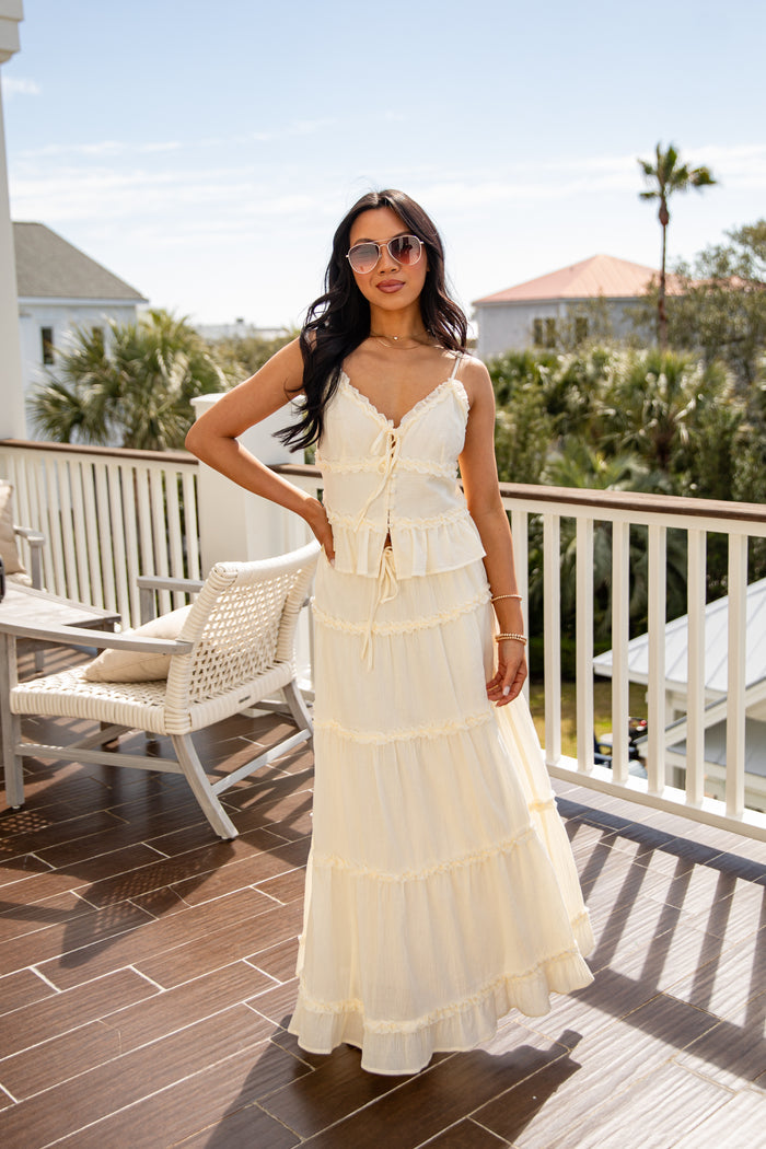 FINAL SALE - Honeylight Flow Yellow Tank Top