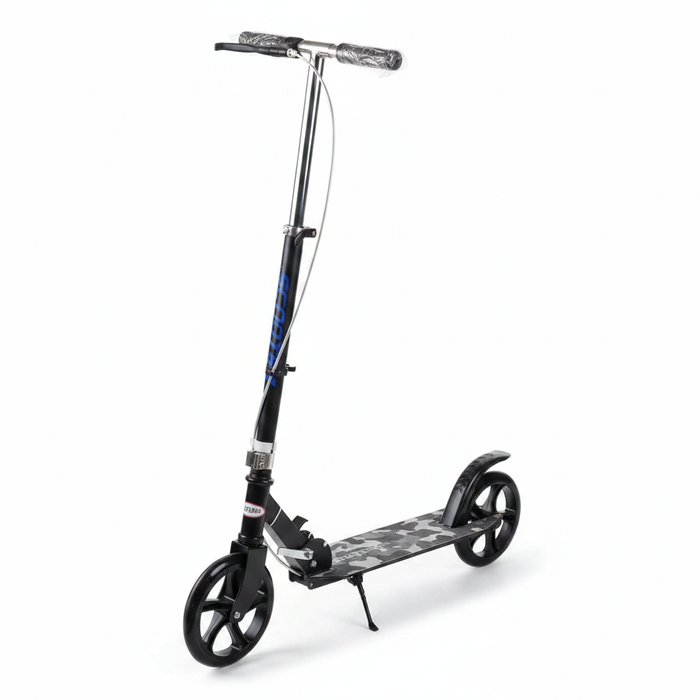 Foldable Kick Scooter black grey camo on white background