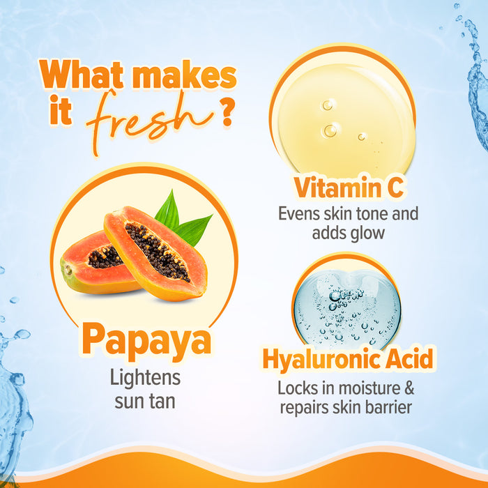 Vitamin C papaya hyaluronic acid what makes fresh