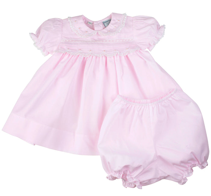 Friedknit Pink Scalloped Midgie Dress
