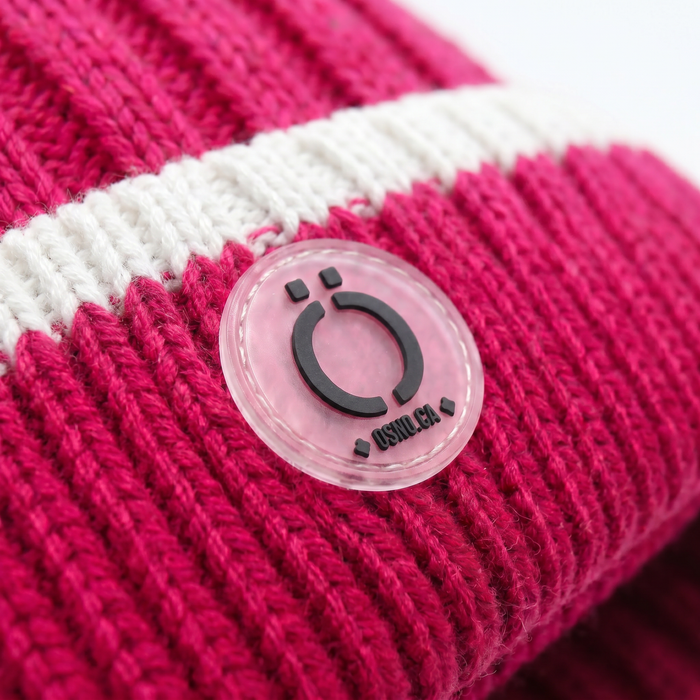 Fushia Stripe Tuque