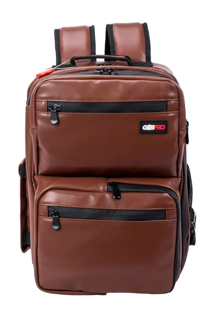G&B PRO PREMIUM LEATHER MID SIZE MOBILE STATION - BROWN - Palms Fashion Inc.