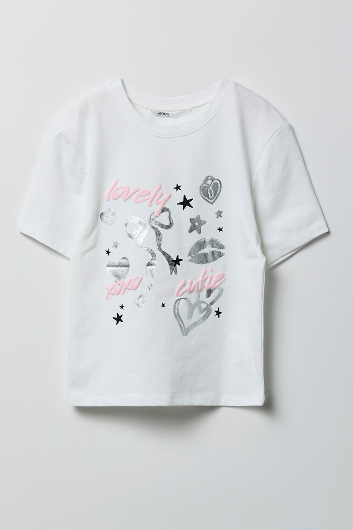 Girls Luxe Heavy Cotton Graphic T-Shirt