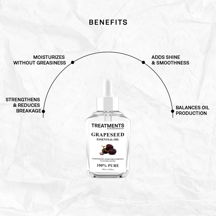 Grapeseed Essential Oil - Hair Strengthening  Scalp Balancing