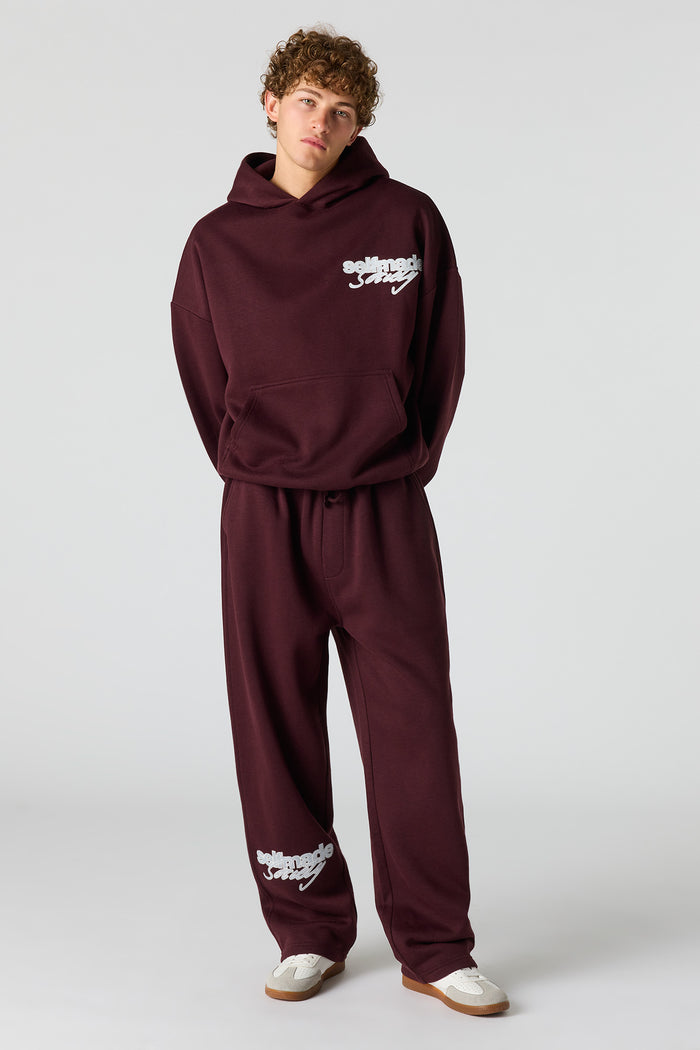 Graphic Boxy Fleece Hoodie