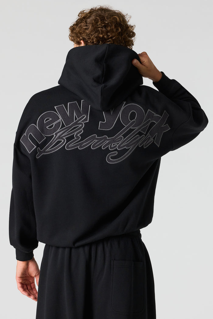 Graphic Boxy Fleece Hoodie