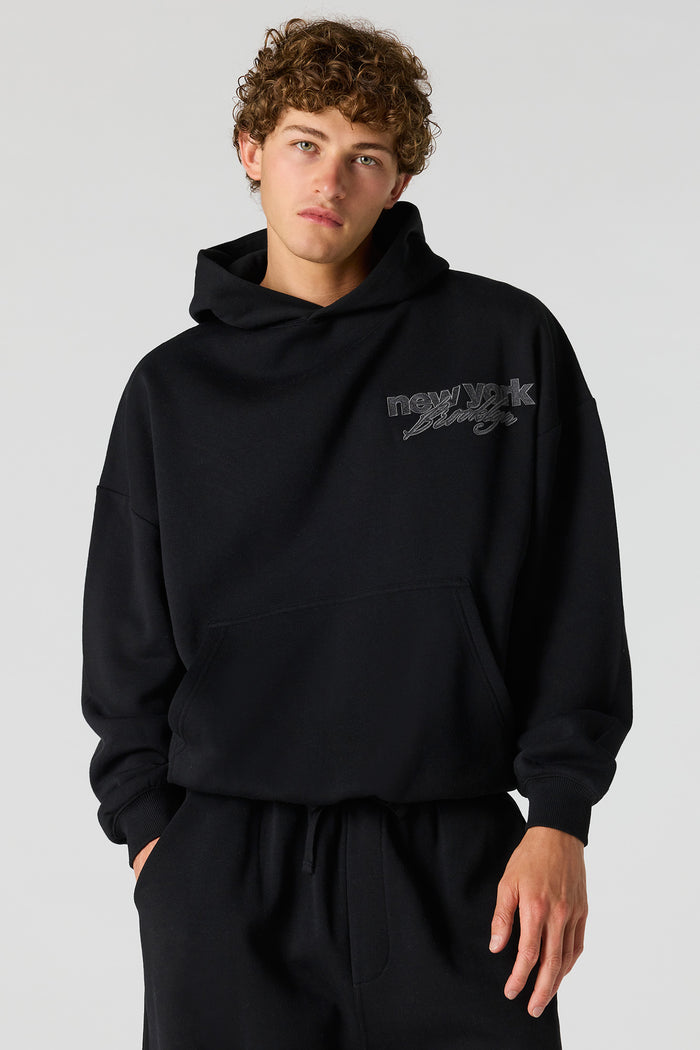 Graphic Boxy Fleece Hoodie