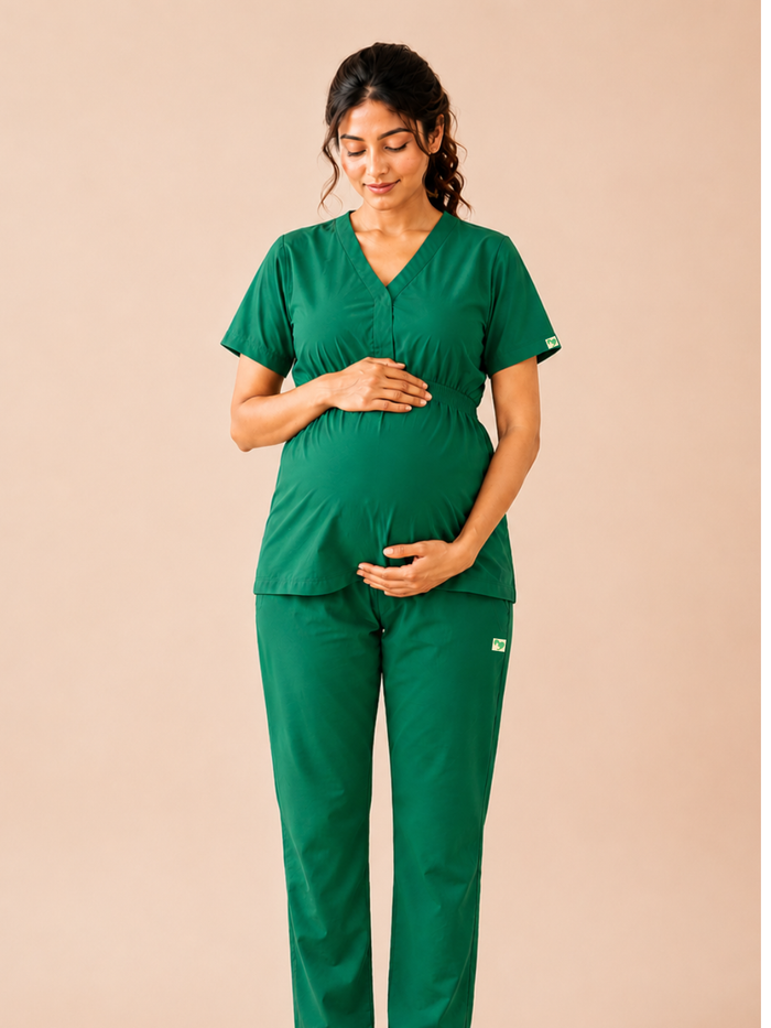 GREEN MATERNITY SCRUB FOR WOMEN