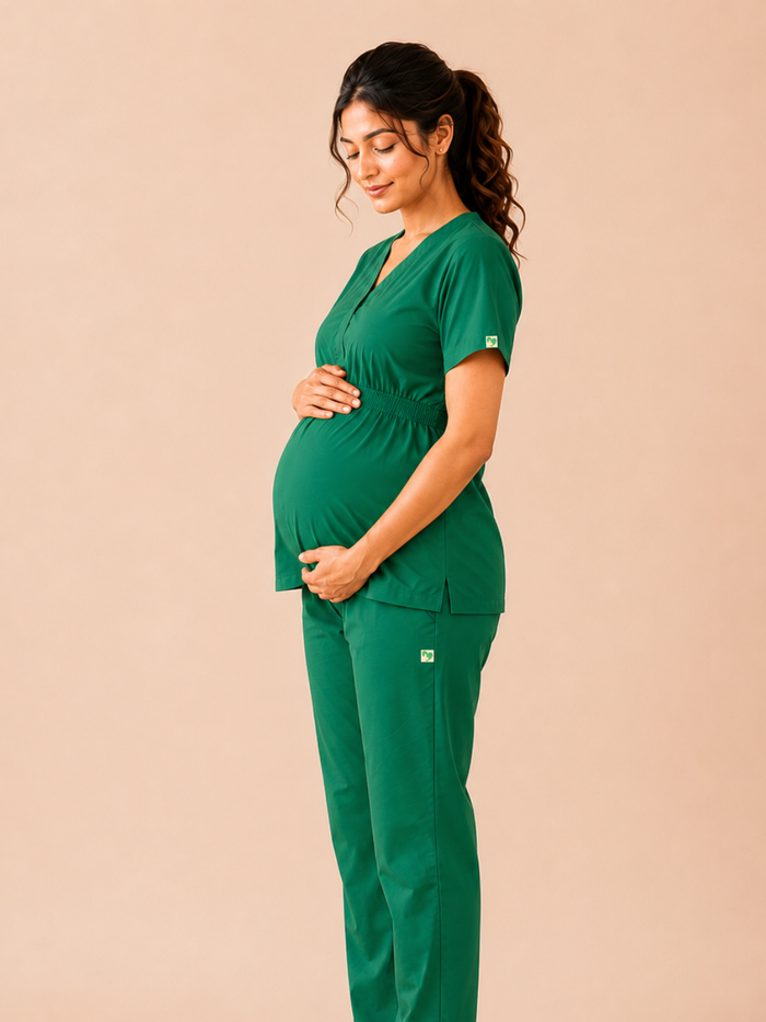 GREEN MATERNITY SCRUB FOR WOMEN
