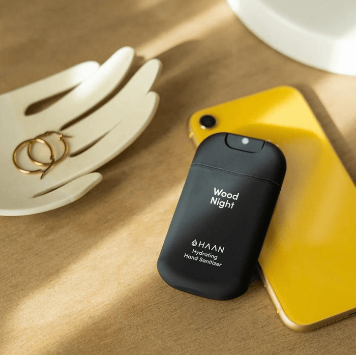 Haan Hand Sanitizer Wood Night 30ml - Beauty Tribe