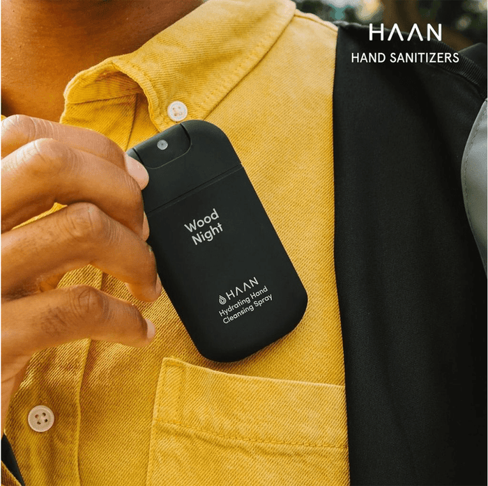 Haan Hand Sanitizer Wood Night 30ml - Beauty Tribe
