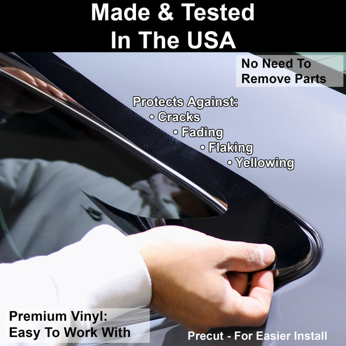 Vinyl Chrome Delete Wheel Sides Front Rear Trunk Trim Blackout Decal Stickers Overlay Film Fits Honda CR - V 2017 - 2022 - Bogar Tech Designs