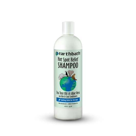 Earthbath Hot Spot Relief Shampoo bottle on a white background