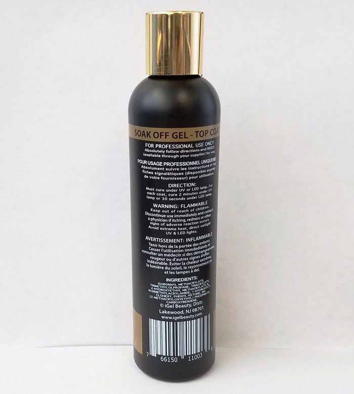 IGEL - IMPECABLE Soak Off Gel - REFILL TOP COAT - 8oz