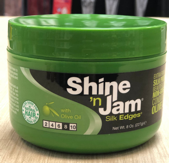 Ampro Shine N Jam Silk Edges W/Olive - Palms Fashion Inc.