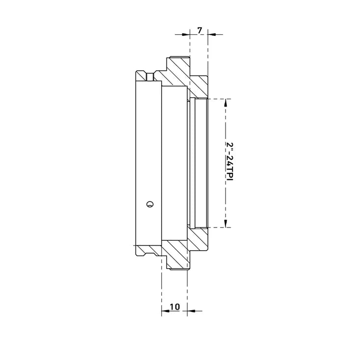 iOptron iAFS2 telescope adapter for C6/C8/C9.25 (2"-24TPI) (FA20-M0508)
