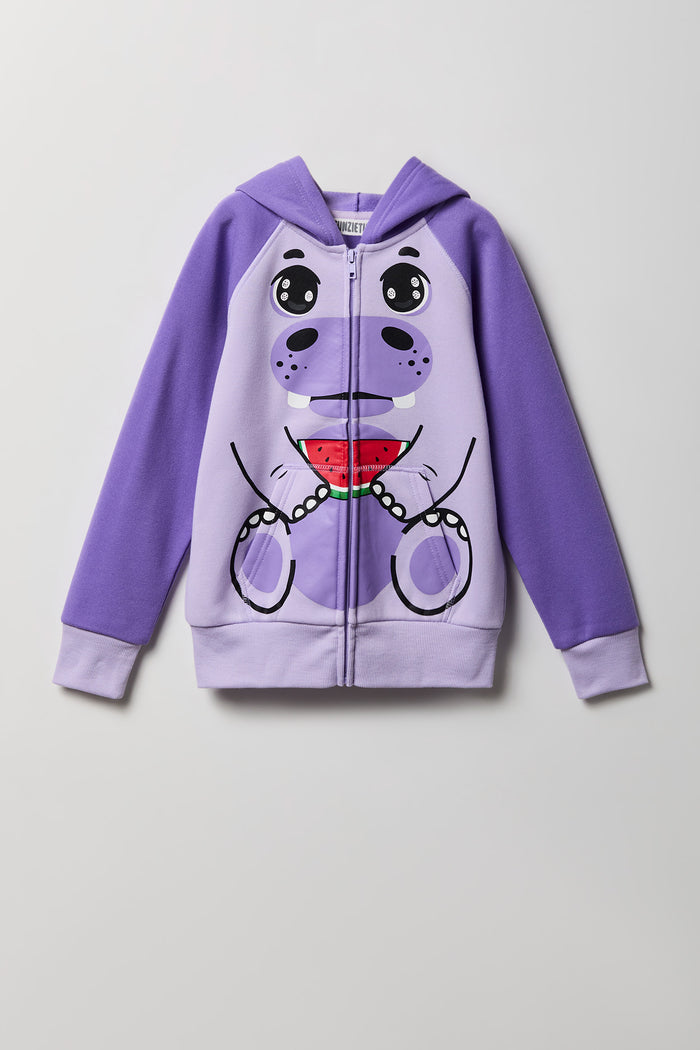 Kids 3D Hippo Character Hoodie