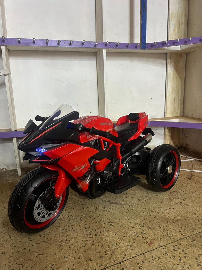 Kids Electric Ride-On Sport Motorcycle — Red & Black