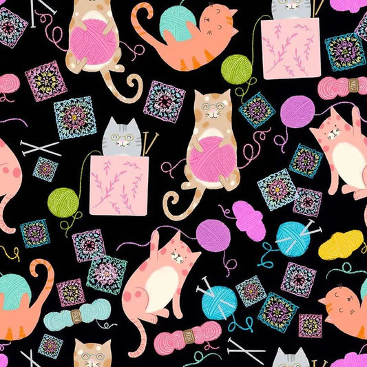 Knitting Kittens- Fat Quarter