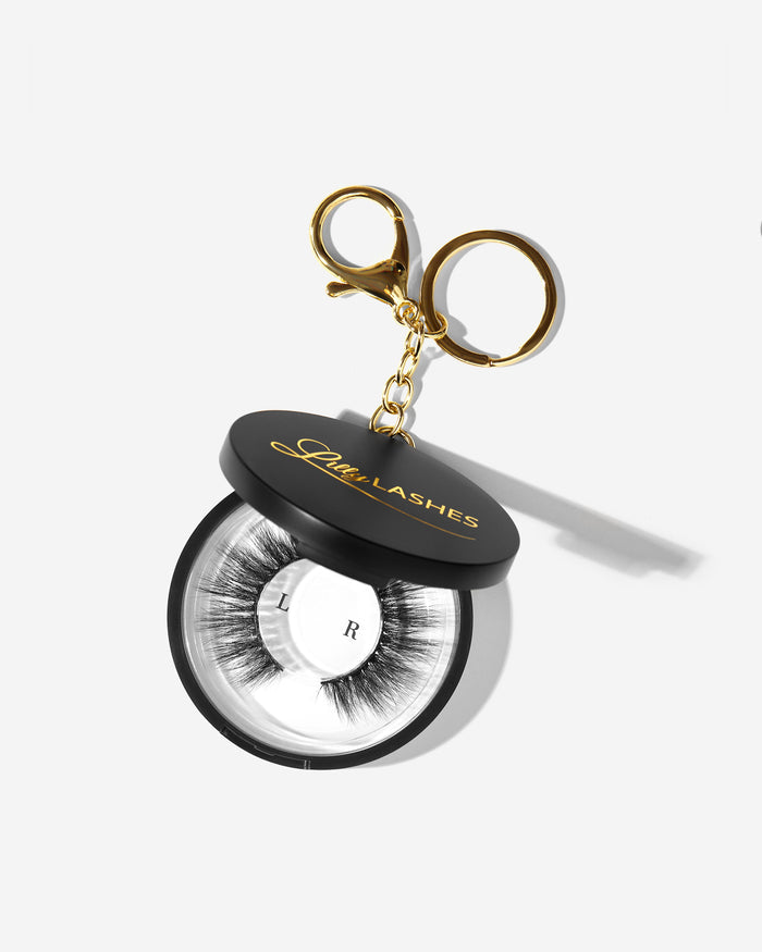 Lilly Lashes | Lash Keychain | Front Open with Lashes