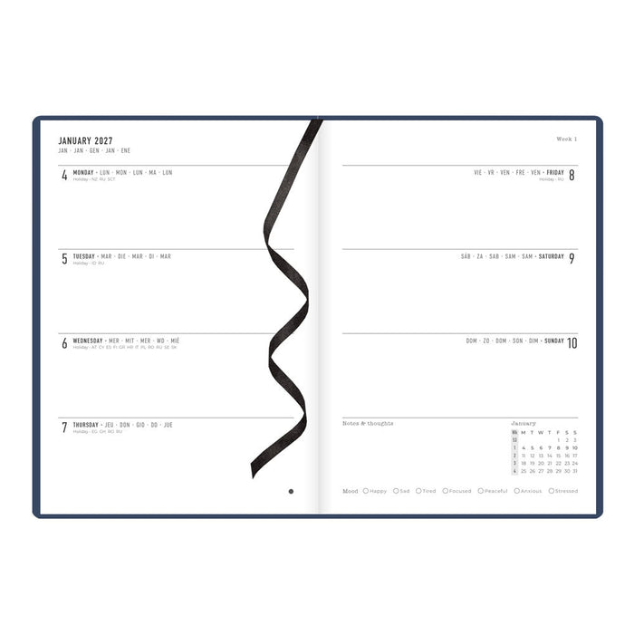 Letts A5 Weekly Planner, Inspire, 2027 Navy 27-082484#color_navy